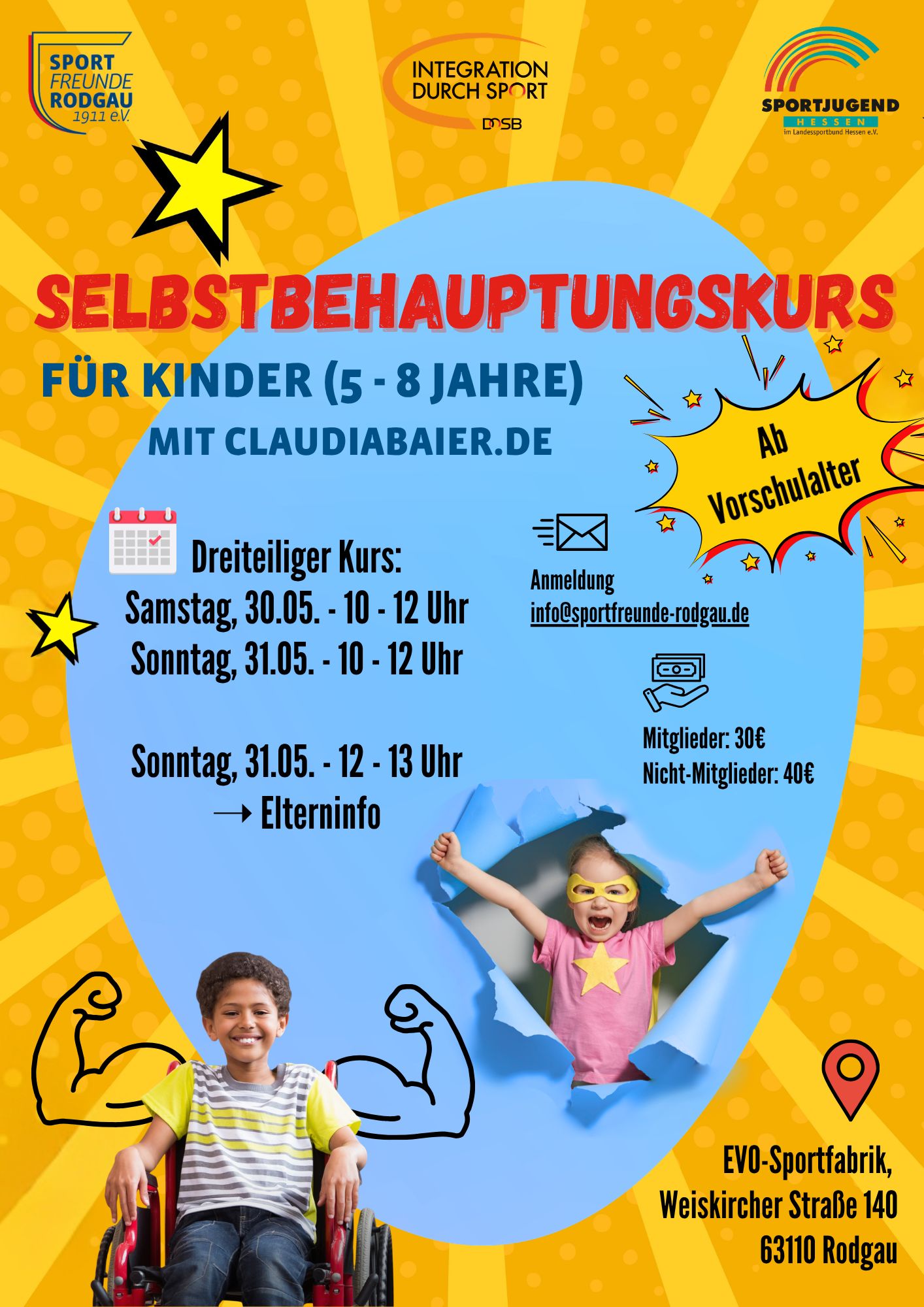 Flyer Selbstbehauptungskurs für Kinder